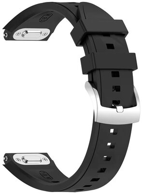 Silikónový remienok Ricardo 18mm (pro Huawei Watch GT 6, 41mm), čierny, QuickFit