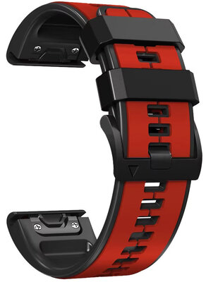 Silikónový remienok Ricardo 26mm (pro Garmin Fenix 8/7X/6X (51mm), Tactix aj.), červený V2, QuickFit