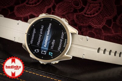 (SK) Garmin Fenix 8 AMOLED 43mm, Sapphire Soft Gold Stainless Steel Fog Gray Limestone Leather Band (Premium) (+ náhradný remienok)