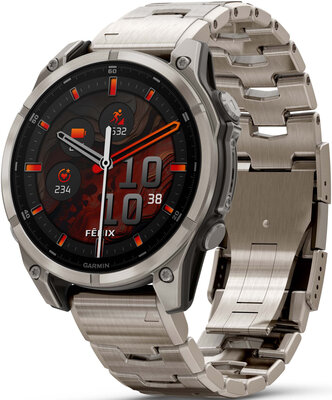 (SK) Garmin Fenix 8 AMOLED 47mm, Exclusive Titanium Graphite Titanium Band (Premium) (+ náhradný remienok)