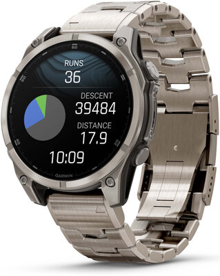 (SK) Garmin Fenix 8 AMOLED 47mm, Exclusive Titanium Graphite Titanium Band (Premium) (+ náhradný remienok)
