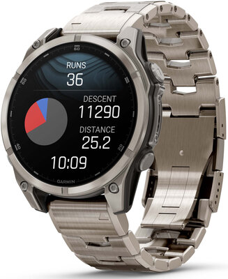 (SK) Garmin Fenix 8 AMOLED 47mm, Exclusive Titanium Graphite Titanium Band (Premium) (+ náhradný remienok)