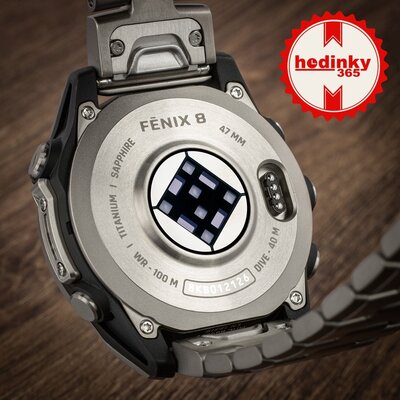 (SK) Garmin Fenix 8 AMOLED 47mm, Exclusive Titanium Graphite Titanium Band (Premium) (+ náhradný remienok)