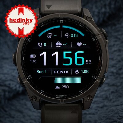 (SK) Garmin Fenix 8 AMOLED 47mm, Exclusive Titanium Graphite Titanium Band (Premium) (+ náhradný remienok)