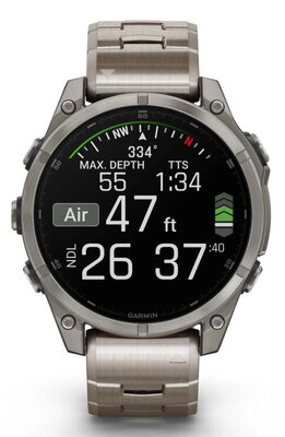 (SK) Garmin Fenix 8 AMOLED 47mm, Exclusive Titanium Graphite Titanium Band (Premium) (+ náhradný remienok)
