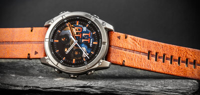 Garmin Fenix 8 AMOLED 51 mm, Exclusive Titanium Graphite Brown Leather Band (Premium) (+ náhradný remienok)