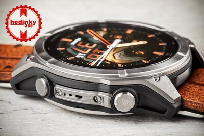 (SK) Garmin Fenix 8 AMOLED 51mm, Exclusive Titanium Graphite Brown Leather Band (Premium) (+ náhradný remienok)