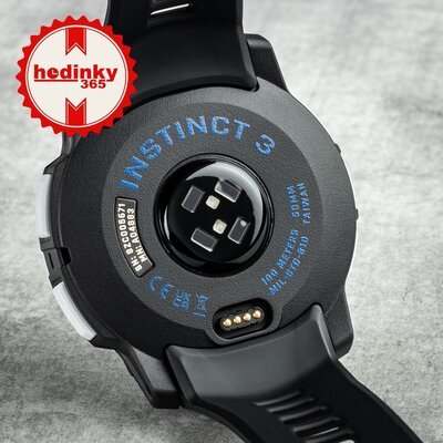 (SK) Garmin Instinct 3 Solar 50mm, Black/Bolt Blue