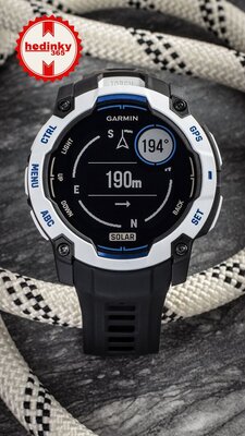(SK) Garmin Instinct 3 Solar 50mm, Black/Bolt Blue