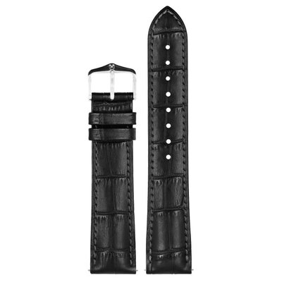 Kožený remienok Hirsch Duke S 01028350-2, čierny, teletina, dĺžka S, Quick Release