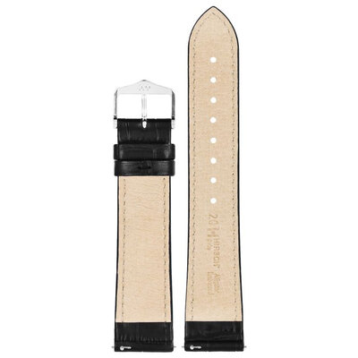 Kožený remienok Hirsch Duke S 01028350-2, čierny, teletina, dĺžka S, Quick Release