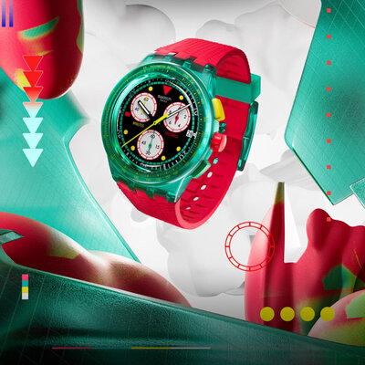 Swatch Neon Emerald Chrono SUSG409