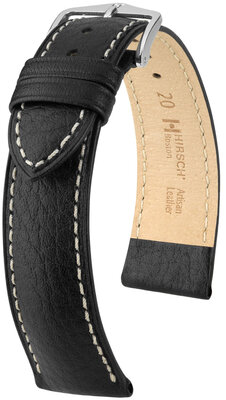 Kožený remienok Hirsch Boston L 01302050NQ-2, čierny, telecia koža, dĺžka L
