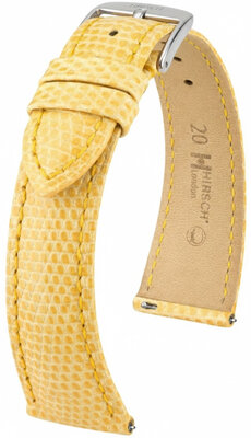 Kožený remienok Hirsch London 04266173-2, žltý, jašteričia koža, Quick Release