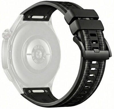 Silikónový remienok Ricardo Roccaraso 22mm (pre Huawei Watch GT 6, 46mm), Black, QuickFit