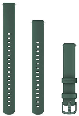Silikonový řemínek Garmin 14mm (pro Lily 2), zelený, Quick Release + prodloužená část, 010-13302-32