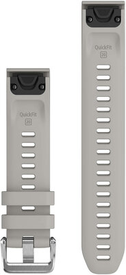 Silikonový řemínek Garmin 20mm 20mm (pro Garmin Fenix 8/7S/6S (43mm), aj.), šedý, Quickfit + prodloužená část, 010-13358-00