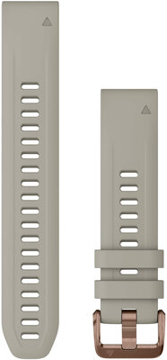 Silikonový řemínek Garmin 20mm (pro Garmin Fenix 8/7S/6S (43mm), aj.), šedý, QuickFit + prodloužená část, 010-13359-00