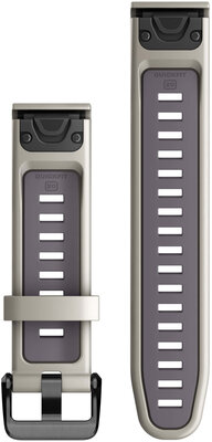 Silikonový řemínek Garmin 20mm (pro Garmin Fenix 8/7S/6S (43mm), aj.), šedý V6, QuickFit, 010-13279-05