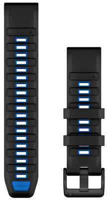 Silikónový remienok Garmin 22mm, Black/Pilot Blue, QuickFit, 010-13392-09