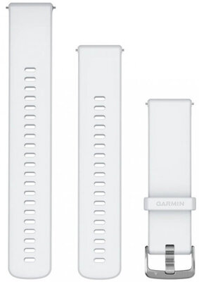 Silikónový remienok Garmin 22mm, Whitestone, přezka silver, Quick Release, + predĺžená časť, 010-13256-20