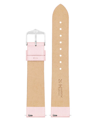 Kožený remienok Hirsch Cashmere M 03902123-2, ružový, teľacia koža, dĺžka M, Quick Release