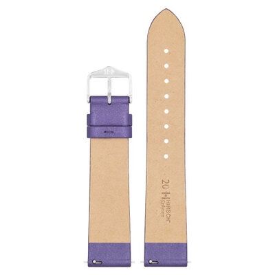 Kožený řemínek Hirsch Cashmere 03902186-2, fialový, teletina, Quick Release