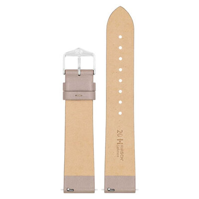 Kožený remienok Hirsch Cashmere M 03902195-2, béžový, teľacia koža, dĺžka M, Quick Release