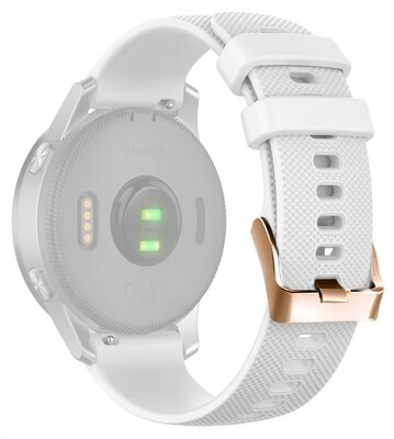 Silikónový remienok Ricardo 18mm (pro Garmin Venu 2S/3S, Vívoactive 4S, Forerunner 265S, Venu 4 (41mm) aj.), biely, Quick Release