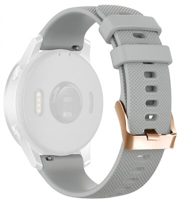 Silikónový remienok Ricardo 18mm (pro Garmin Venu 2S/3S, Vívoactive 4S, Forerunner 265S, Venu 4 (41mm) aj.), šedý V2, Quick Release