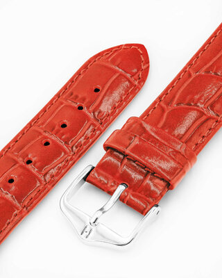 Kožený remienok Hirsch Louisianalook L 03427020-2, červený, teletina, dĺžka L, Quick Release