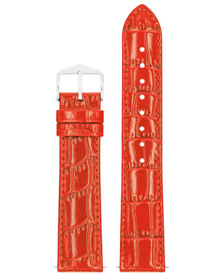 Kožený remienok Hirsch Louisianalook L 03427020-2, červený, teletina, dĺžka L, Quick Release