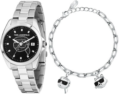 Karl Lagerfeld Round Essentials R0553101516 + náramok