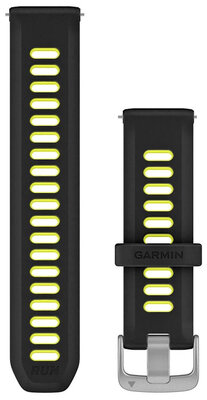 Silikonový řemínek Garmin 20mm, Black, Quick Release, 010-11251-B6