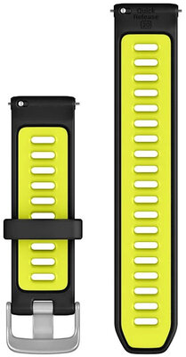 Silikonový řemínek Garmin 20mm, Black, Quick Release, 010-11251-B6