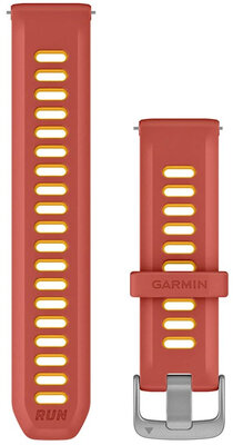 Silikonový řemínek Garmin 20mm, Red Pink/Mango, Quick Release, 010-11251-B9