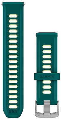 Silikonový řemínek Garmin 20mm, Teal Green/Citron, Quick Release, 010-11251-B8