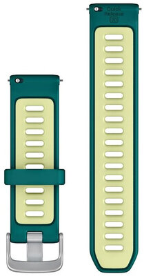 Silikonový řemínek Garmin 20mm, Teal Green/Citron, Quick Release, 010-11251-B8