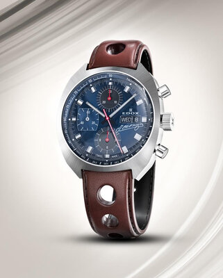 Edox Sportsman Automatic 01132-3BU-BUGN Fangio Limited Edition 115pcs (+ náhradný remienok)