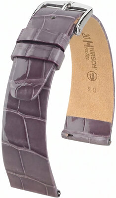 Kožený remienok Hirsch Prestige 02207112-2, fialový, aligátoria koža, Quick Release