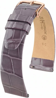Kožený remienok Hirsch Prestige 02207112-7, fialový, aligátoria koža, Quick Release