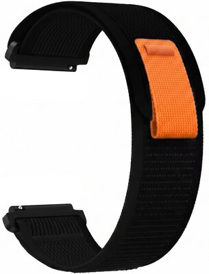 Nylonový remienok Ricardo Carezza 22mm, Black, Quick Release