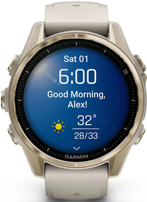 (SK) Garmin Fenix 8 AMOLED 43mm, Sapphire Soft Gold Stainless Steel Fog Gray (II. Akosť)