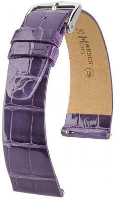 Kožený remienok Hirsch Prestige 02207184-2, fialový, aligátoria koža, Quick Release