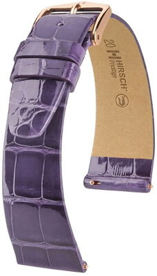 Kožený remienok Hirsch Prestige 02207184-7, fialový, aligátoria koža, Quick Release