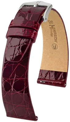 Kožený remienok Hirsch Prestige 02208160-2, červený, krokodília koža, Quick Release