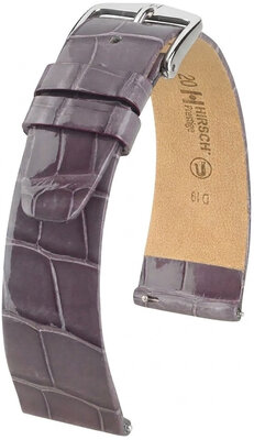 Kožený remienok Hirsch Prestige 02307112-2, fialový, aligátoria koža, Quick Release