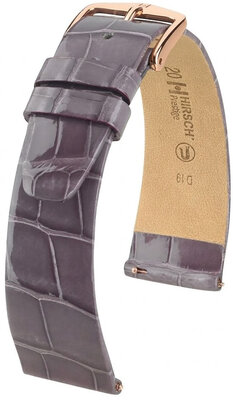 Kožený remienok Hirsch Prestige 02307112-7, fialový, aligátoria koža, Quick Release