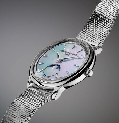 Frederique Constant Classics Moneta Quartz Moonphase Ladies FC-206MPLB2S6B