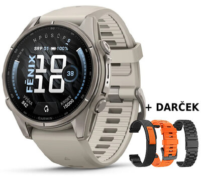 Garmin Fenix 9 AMOLED 43mm, Titanium Fog Gray